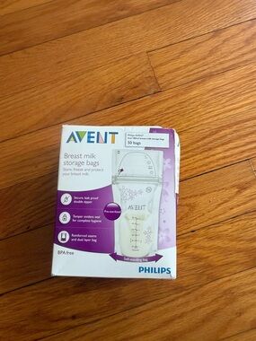 Philips AVENT Purple Breast Milk Storage Bags - 50 Count